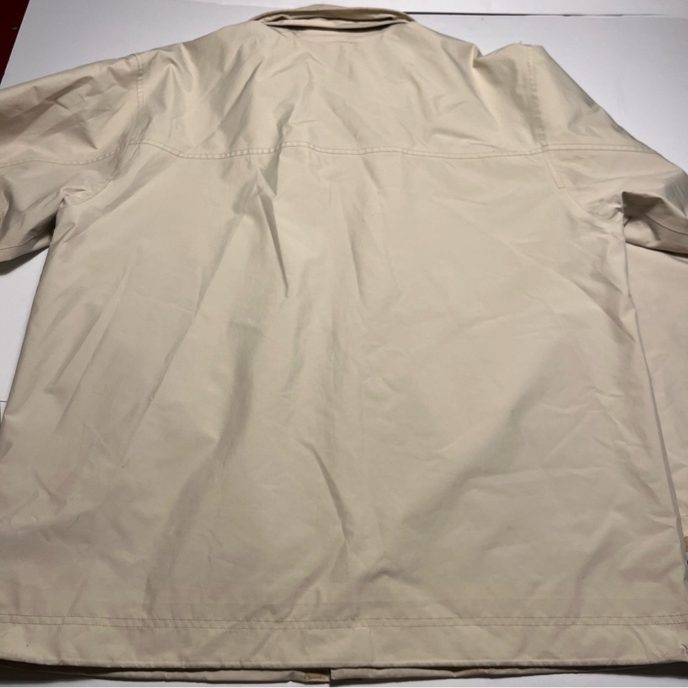 LL Bean Tan Gor-tex Nylon Men's XL Rain Coat Windbreaker - Picture 10 of 11
